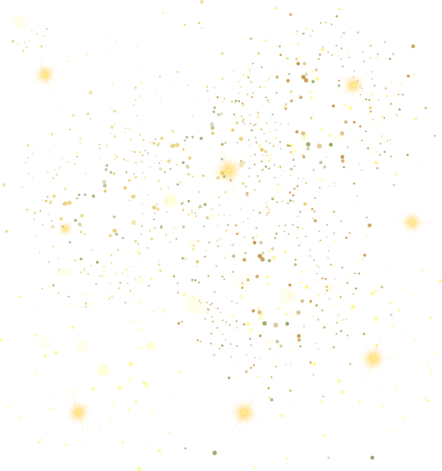Gold sparkles. Starry golden sky. Gold dust